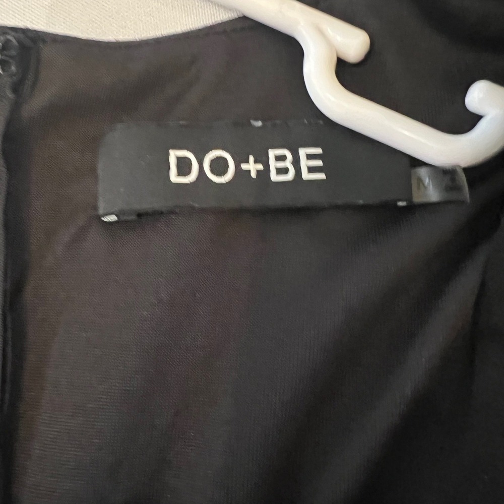 DO+BE Black Asymmetrical Cutout Cocktail Dress Sleeveless Tulip Hem Size M - Picture 9 of 11